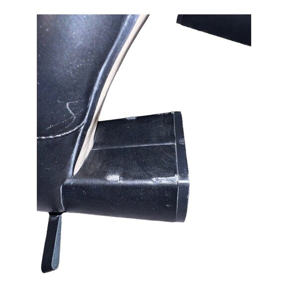 STEVE MADDEN Parisa Black Leather Women Block Heel Boot Booties - Picture 9 of 12